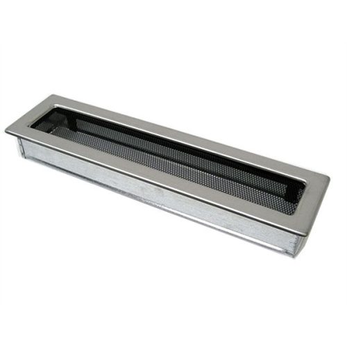  110 x 420 mm inox kandalló szellőzőrács