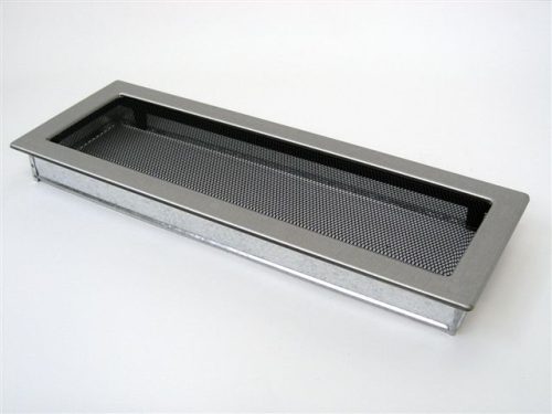 170 x 490 mm inox kandalló szellőzőrács
