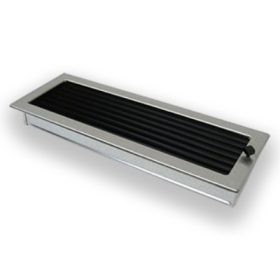   170 x 490 mm állítható zsalus inox kandalló szellőzőrács