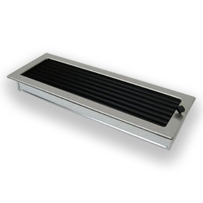 170 x 490 mm állítható zsalus inox kandalló szellőzőrács