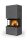 ROMOTOP CARA C 62 Thermaline beton kandallókályha - sötétszürke