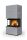 ROMOTOP CARA C 61 Thermaline beton kandallókályha - világosszürke