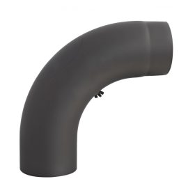   Íves füstcső 90° Ø150 mm rejtett tisztítónyílással, alacsony