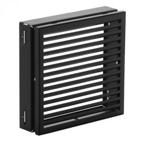   200 x 195 mm fekete kandalló szellőzőrács - síkba építhető