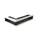Sarok jobbos inox szellőzőrács beépítő kerettel 500x700x700 mm