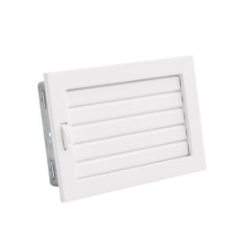   200 x 145 mm állítható zsalus fehér kandalló szellőzőrács