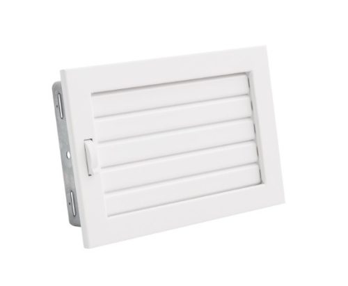 200 x 145 mm állítható zsalus fehér kandalló szellőzőrács