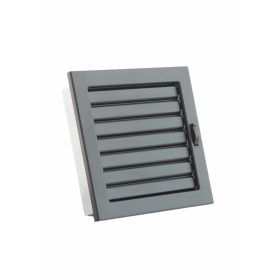   220 x 220 mm állítható zsalus fekete kandalló szellőzőrács