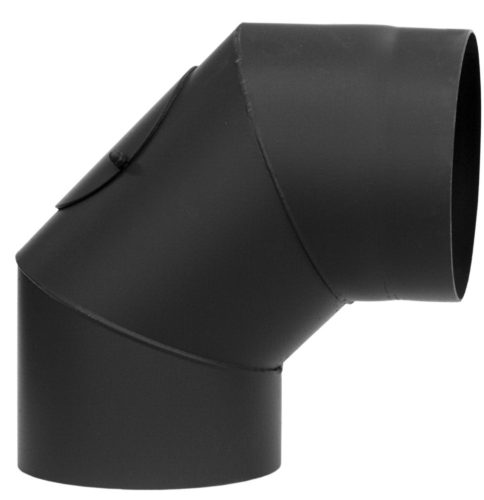 Füstcső könyök cső 90 ° Ø 120 mm tisztítónyílással