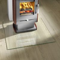 Üveg alátétlap kandallókályhához