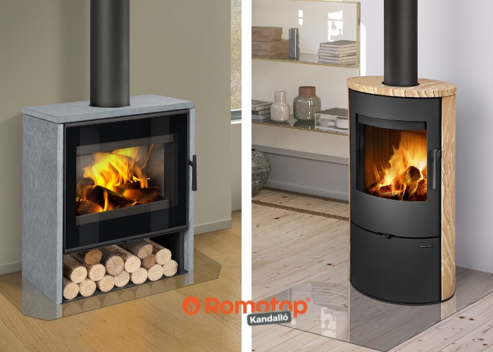 Kandallókályhák természetes kőburkolattal