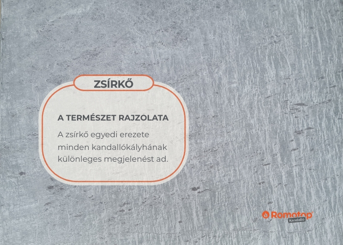 Természetes zsírkő egyedi erezetű felülete